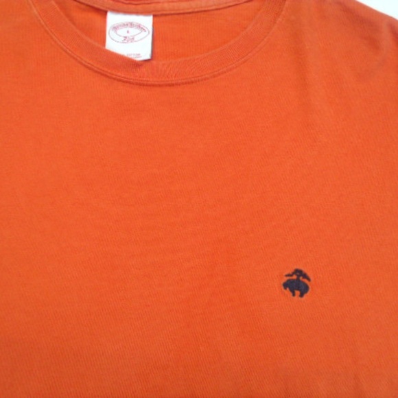 346 Brooks Brothers cotton knit crew neck Orange - Picture 3 of 4